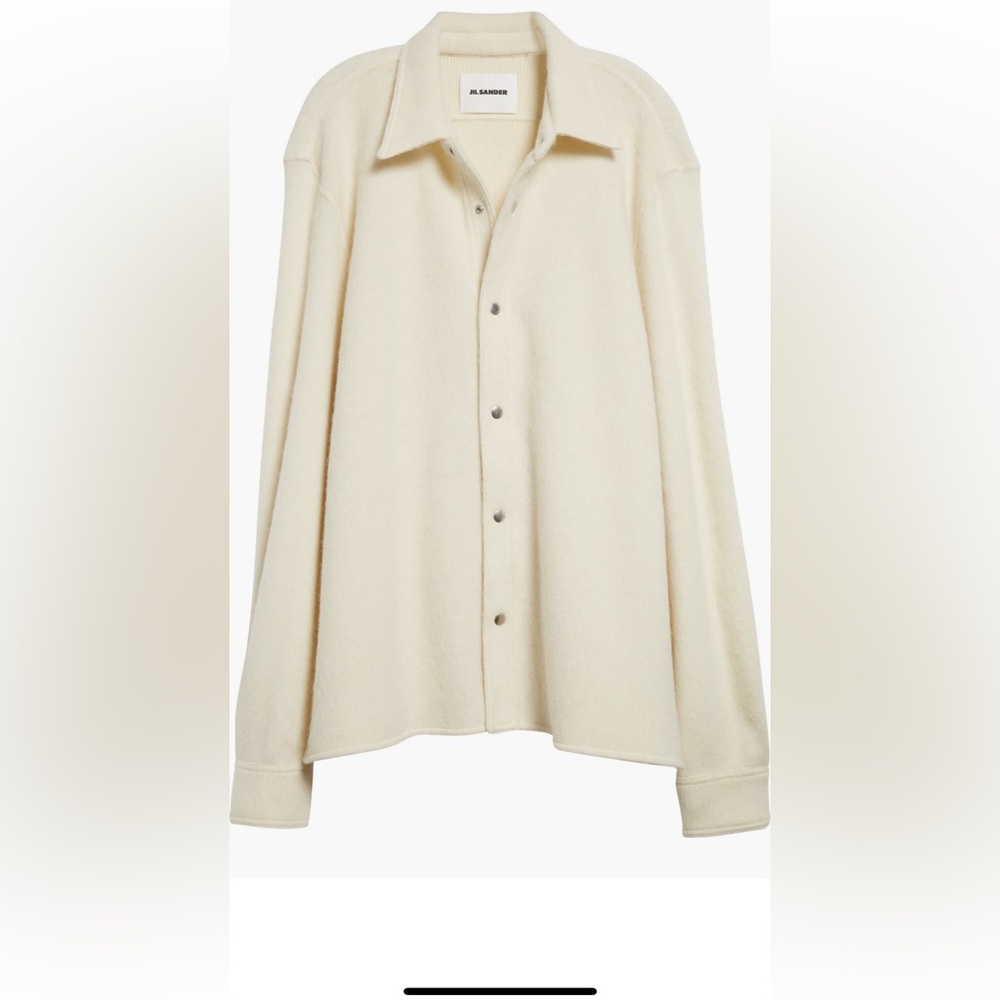 NWT Jil Sander Alpaca And Wool Snap Up Shirt